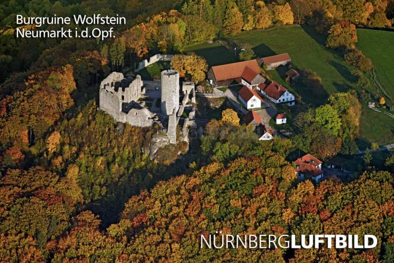 Burgruine Wolfstein, Luftaufnahme