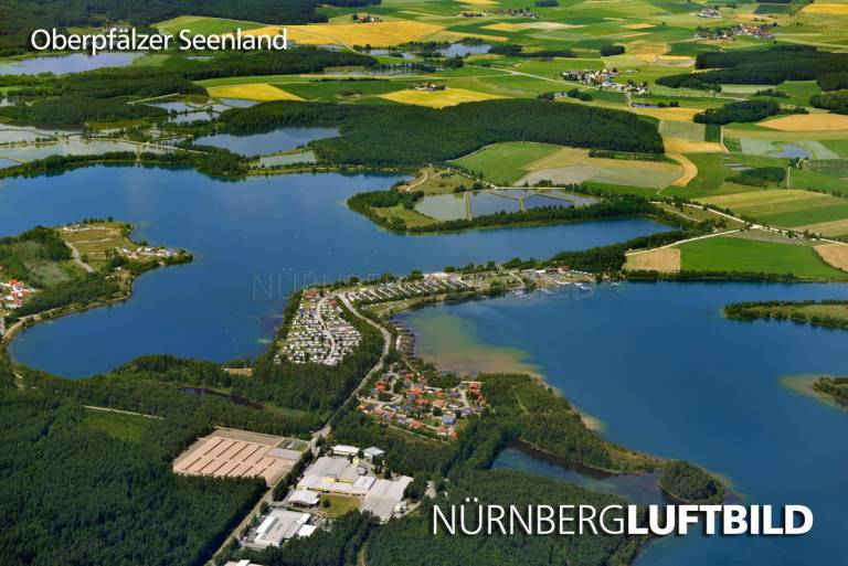 Oberpfälzer Seenland bei Wackersdorf, Luftbild