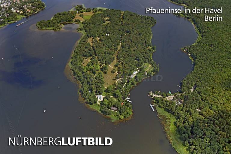 Pfaueninsel in der Havel, Berlin, Luftbild