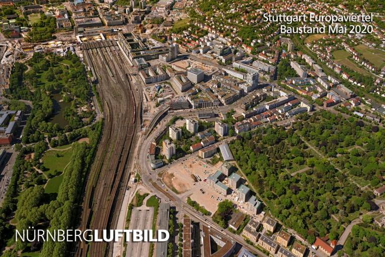 Stuttgart Europaviertel, Baustand Mai 2020