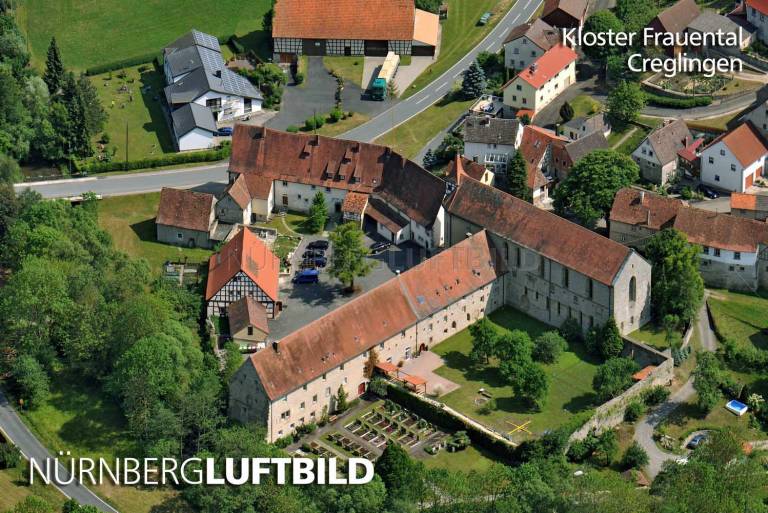 Kloster Frauental, Creglingen, Luftaufnahme