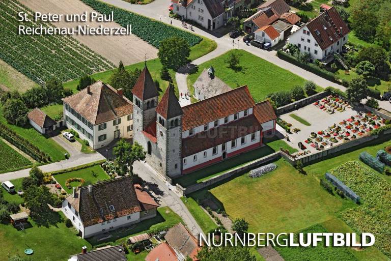 St. Peter und Paul, Reichenau-Niederzell, Luftbild