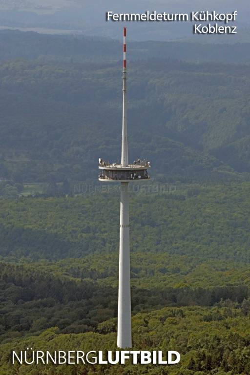 Fernmeldeturm Kühkopf, Koblenz, Luftaufnahme