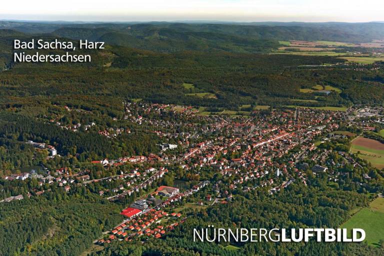 Bad Sachsa von Südwesten, Harz, Luftbild