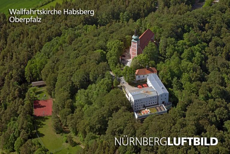 Wallfahrtskirche Habsberg, Oberpfalz, Luftaufnahme