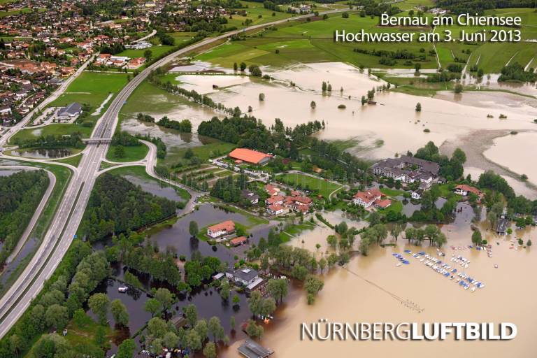 Bernau am Chiemsee, Hochwasser am 3. Juni 2013