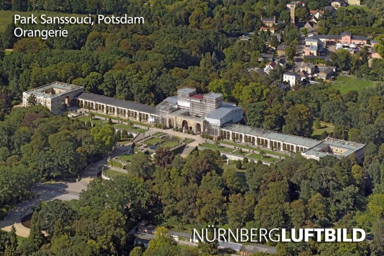 Park Sanssouci, Potsdam, Orangerie, Luftbild