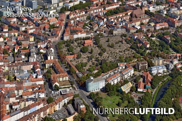 Nürnberg, Stadtteil St. Johannis, Luftaufnahme