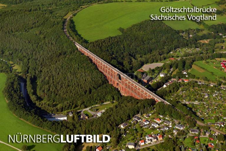 Göltzschtalbrücke, Sächsisches Vogtland, Luftbild