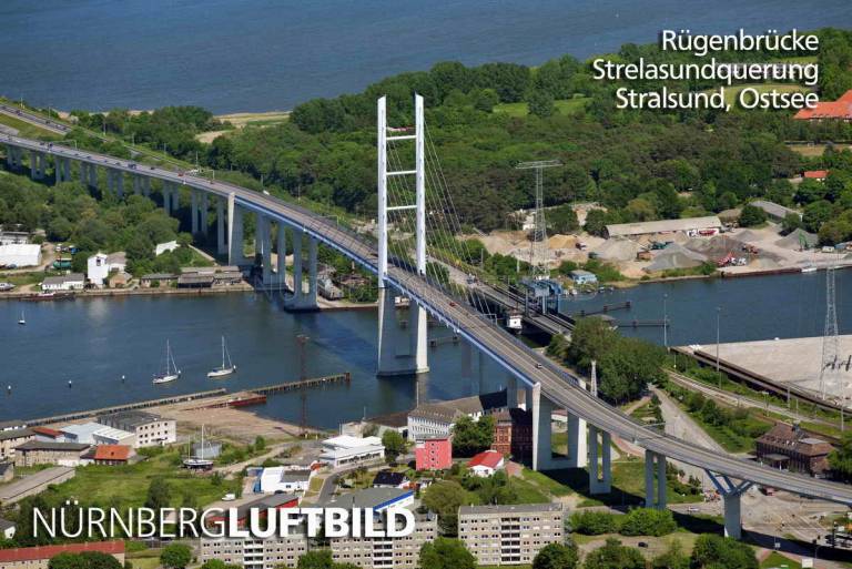 Rügenbrücke Stralsund, Luftaufnahme