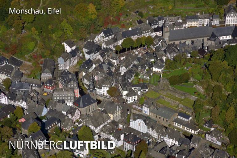 Monschau, Eifel, Luftaufnahme