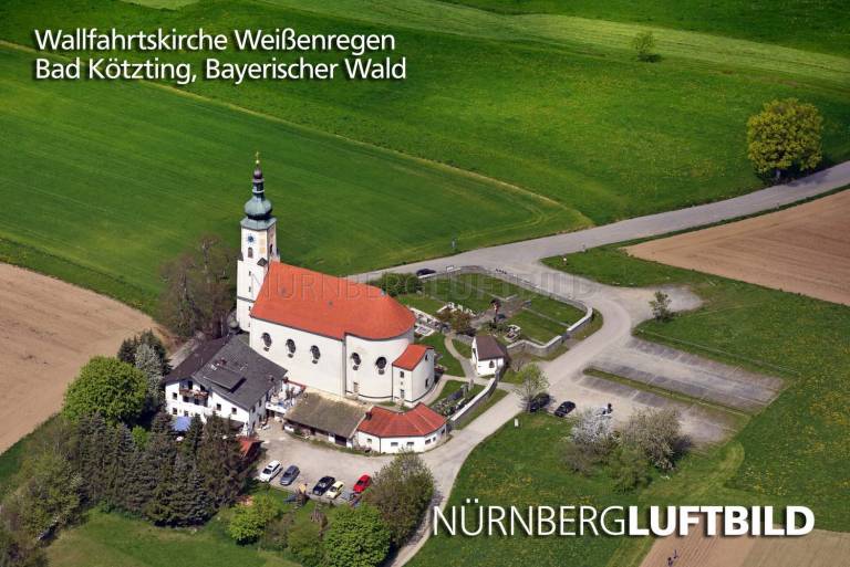 Wallfahrtskirche Weißenregen, Bad Kötzting, Luftbild