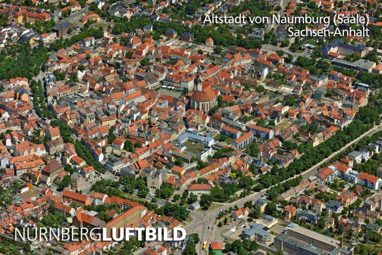 Altstadt von Naumburg (Saale), Luftaufnahme