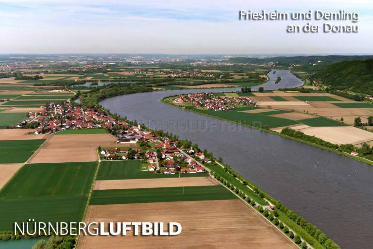 Friesheim und Demling an der Donau, Luftbild
