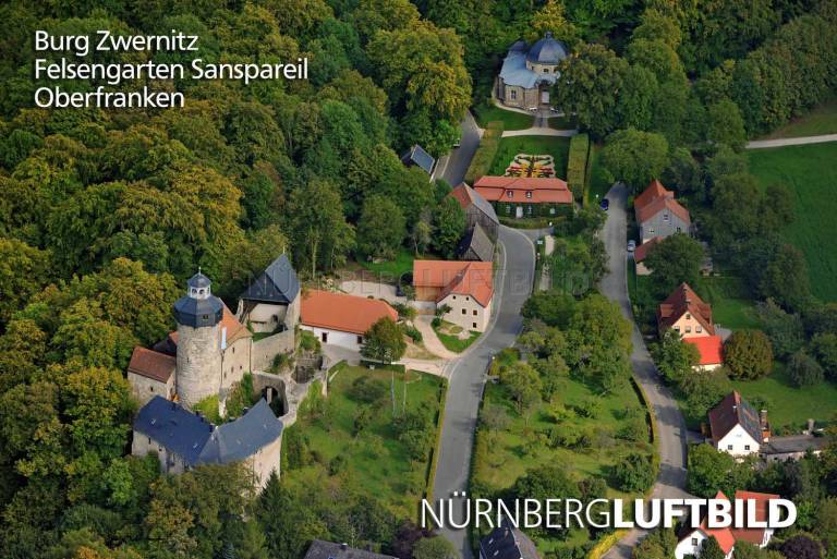 Burg Zwernitz, Felsengarten Sanspareil, Luftbild