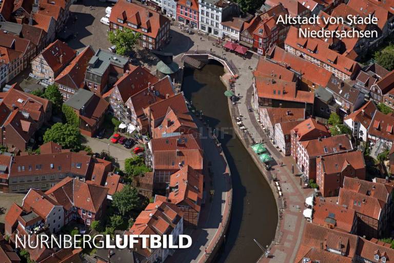 Altstadt von Stade, Niedersachsen, Luftaufnahme