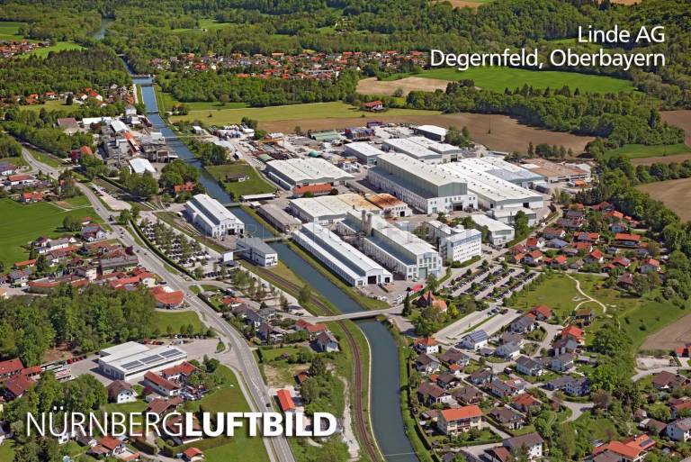 Linde AG, Degernfeld, Oberbayern, Luftbild