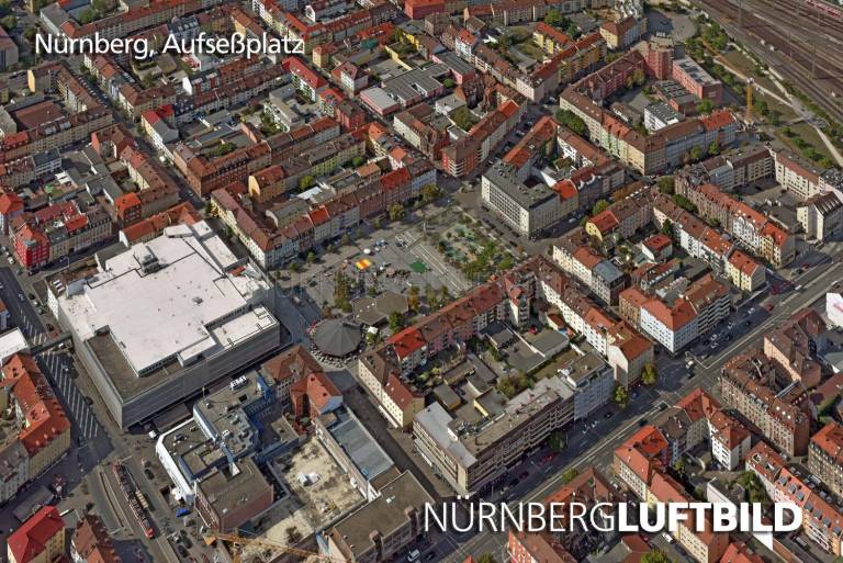 Nürnberg, Aufseßplatz, Luftaufnahme