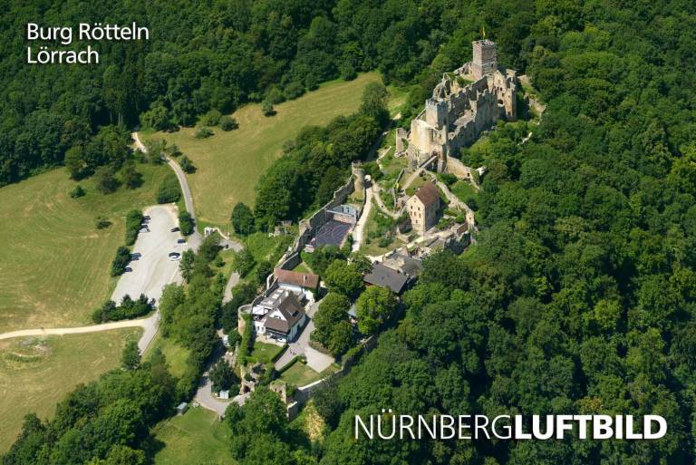 Burg Rötteln, Lörrach, Luftaufnahme