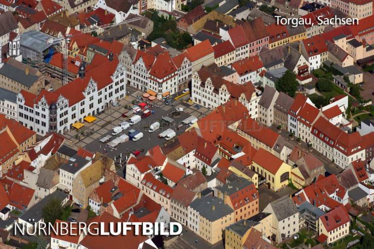 Torgau in Sachsen, Luftbild