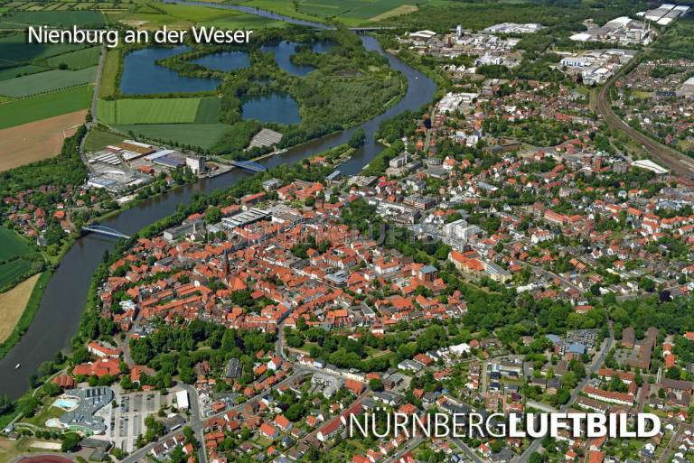 Nienburg an der Weser, Luftaufnahme