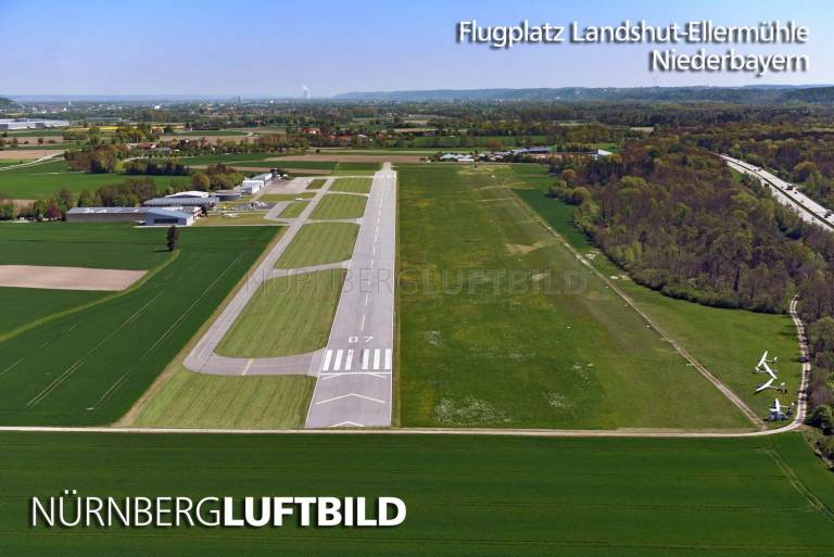 Flugplatz Landshut-Ellermühle, Luftaufnahme