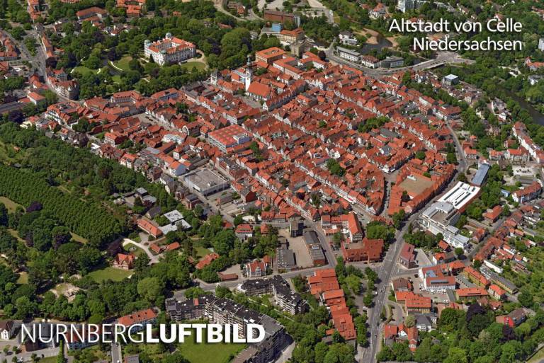 Luftaufnahme der Altstadt von Celle