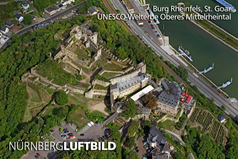 Burg Rheinfels, St. Goar, Oberes Mittelrheintal, Luftbild