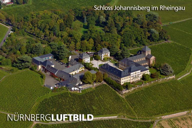 Schloss Johannisberg im Rheingau, Luftaufnahme