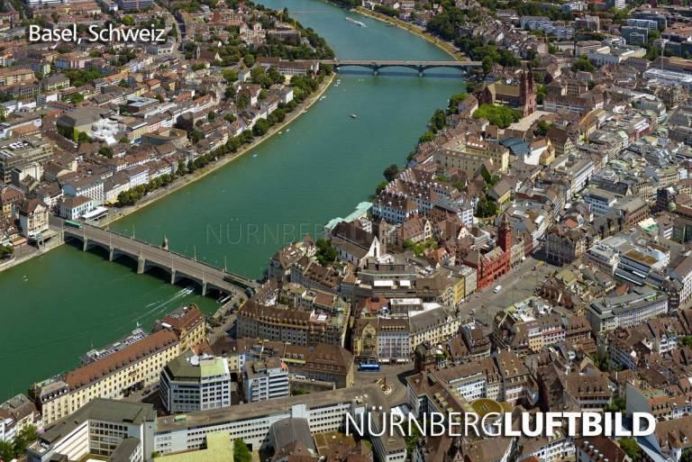 Basel, Schweiz, Luftaufnahme