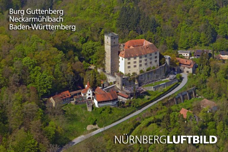 Burg Guttenberg, Neckarmühlbach, Luftbild