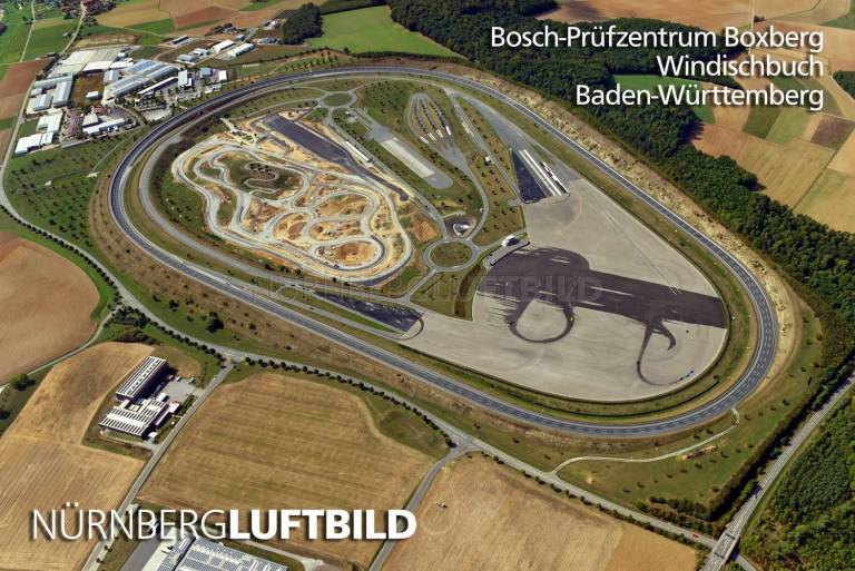 Bosch-Prüfzentrum Boxberg von Norden, Luftbild