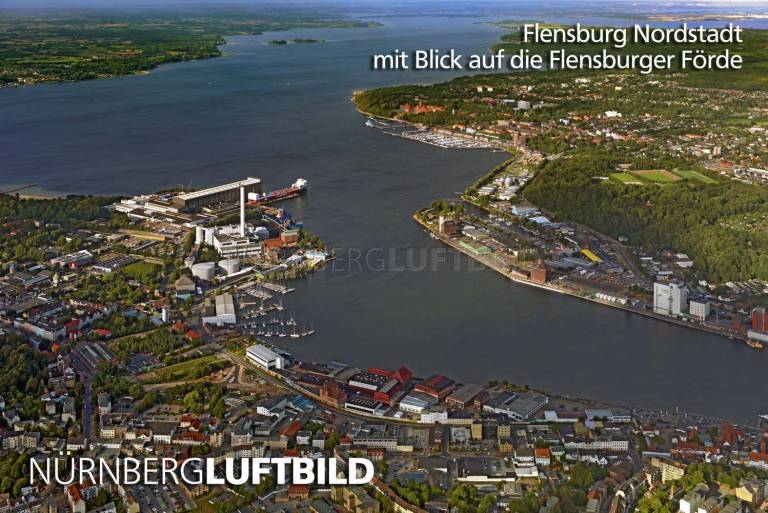 Flensburg Nordstadt mit Blick auf die Flensburger Förde, Luftaufnahme