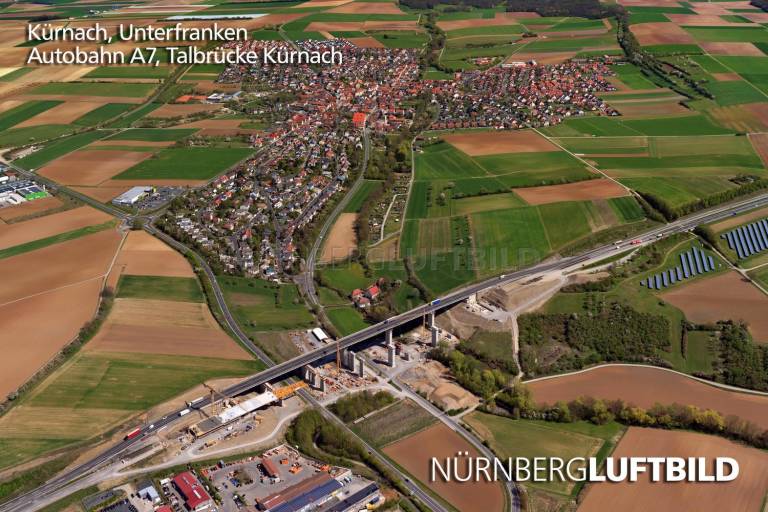 Kürnach, Unterfranken, Autobahn A7, Talbrücke Kürnach