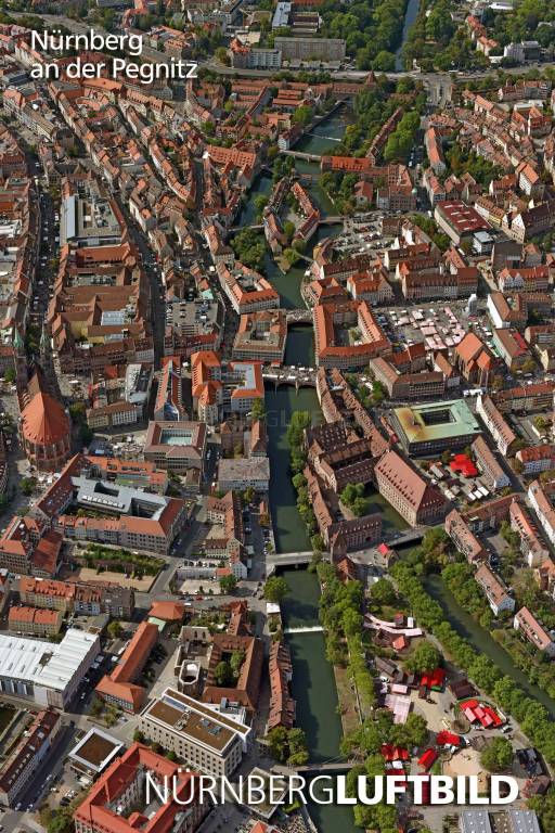 Nürnberg an der Pegnitz, Luftaufnahme