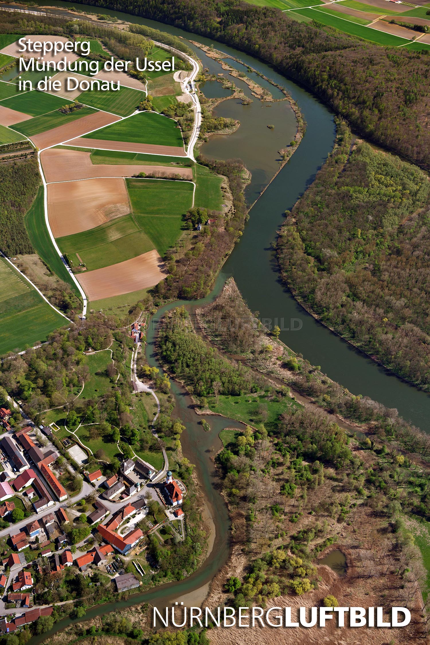 Stepperg, Mündung der Ussel in die Donau