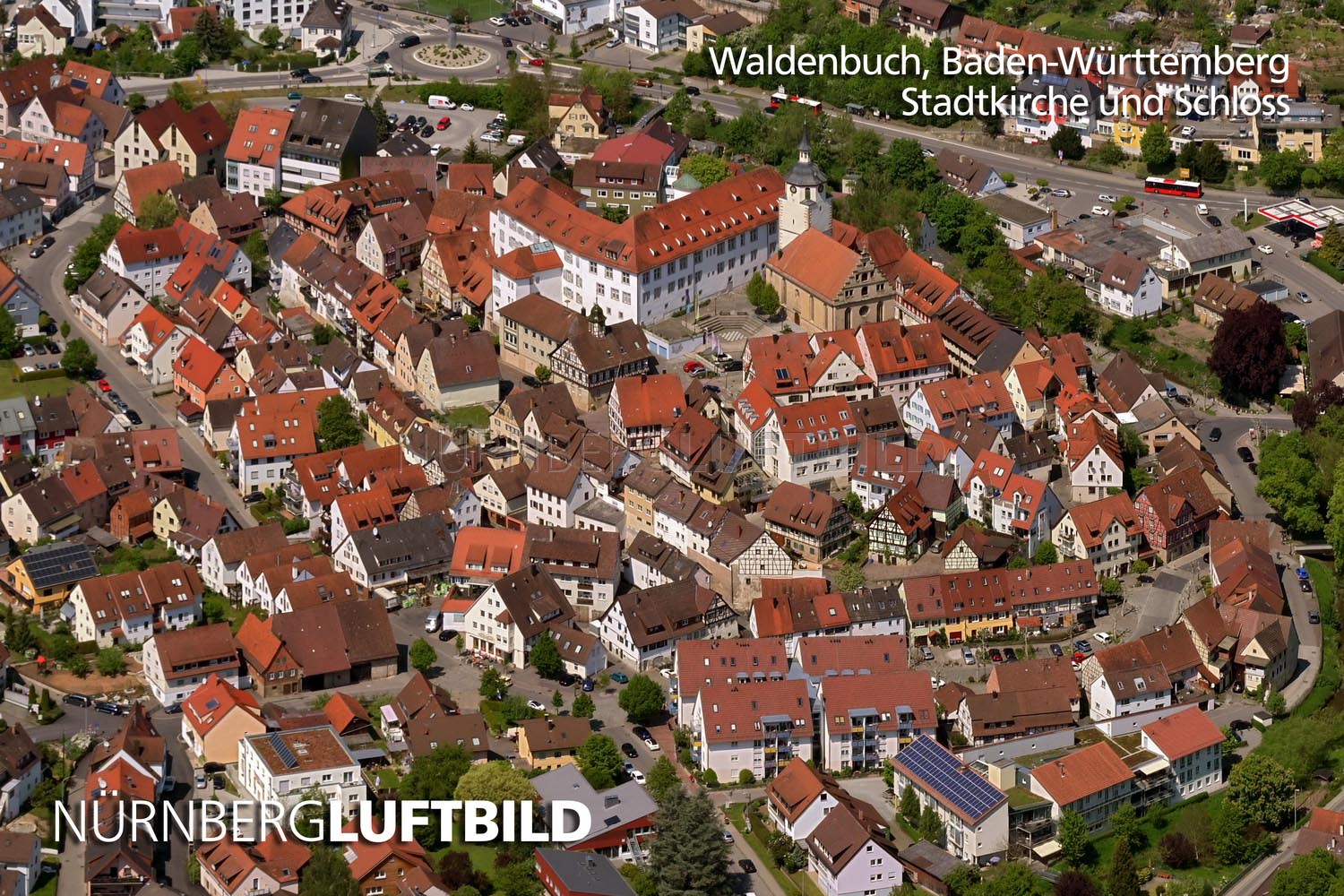 Waldenbuch, Baden-Württemberg, Stadtkirche und Schloss