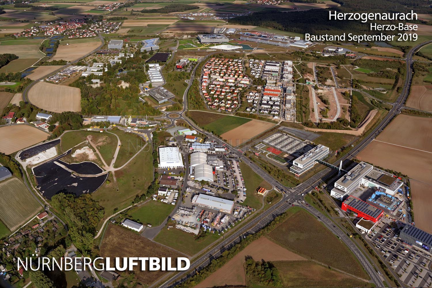 Herzogenaurach, Herzo-Base, Baustand September 2019