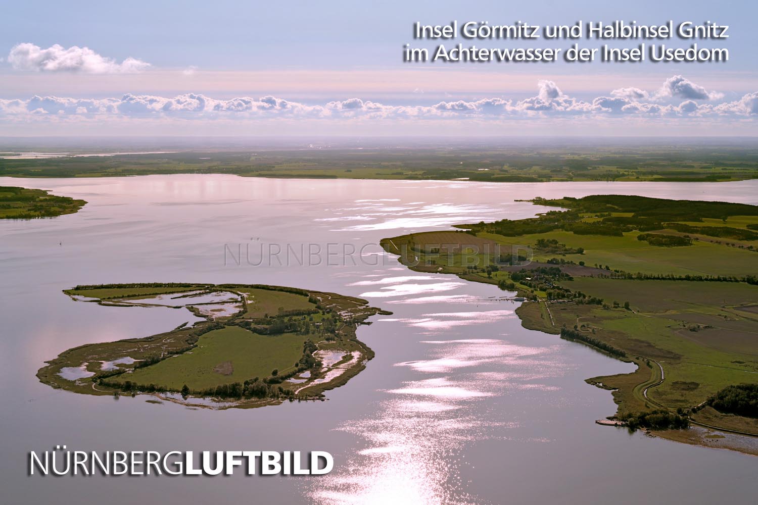 Insel Görmitz und Halbinsel Gnitz im Achterwasser der Insel Usedom