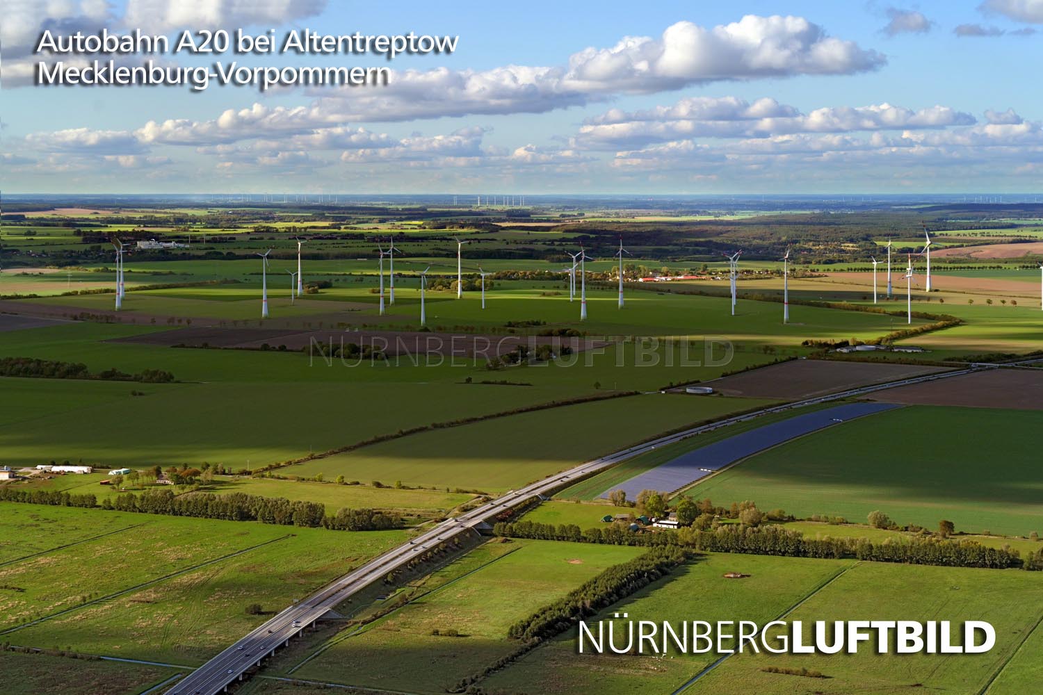 Autobahn A20 bei Altentreptow, Mecklenburg-Vorpommern