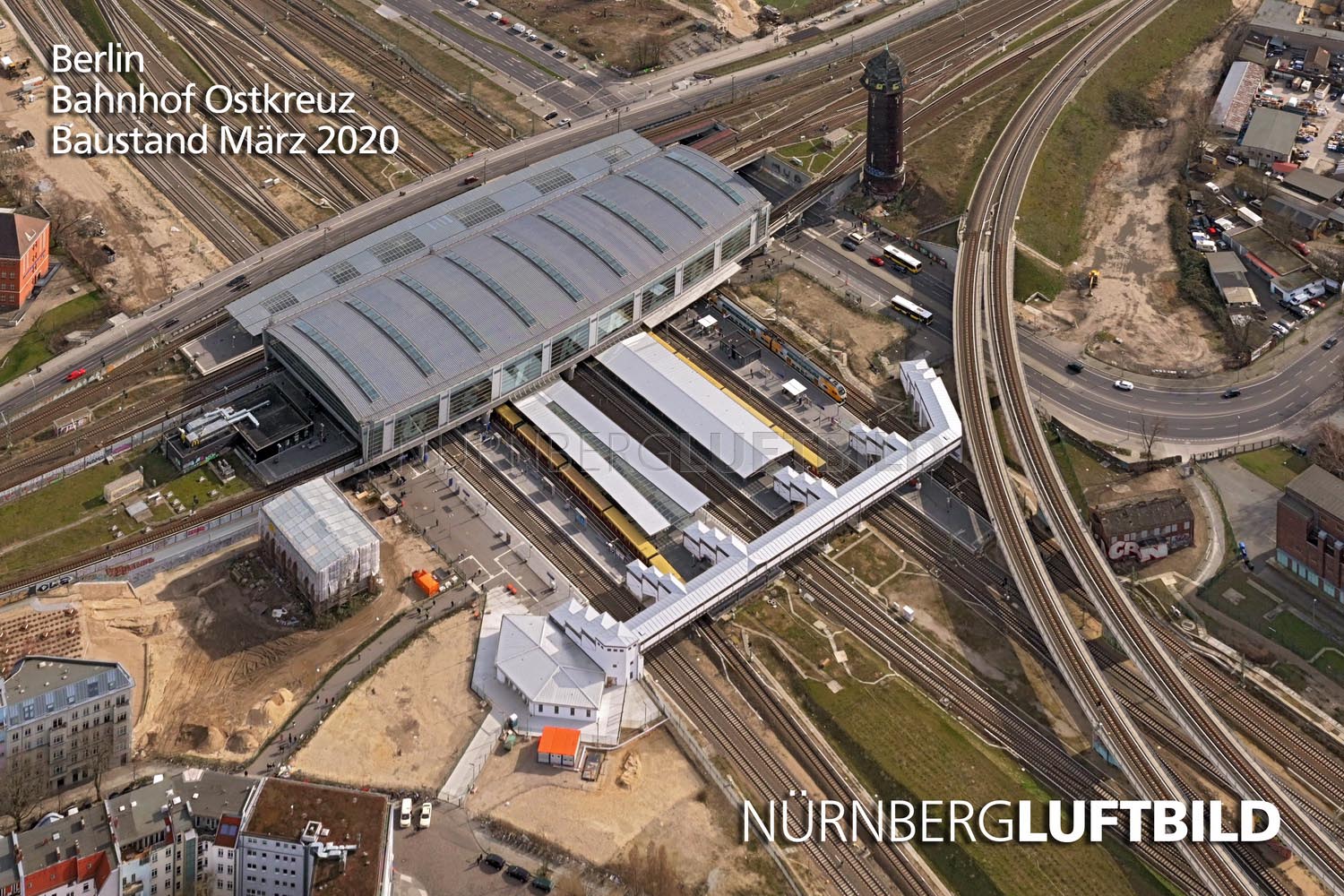 Berlin, Bahnhof Ostkreuz, Baustand März 2020