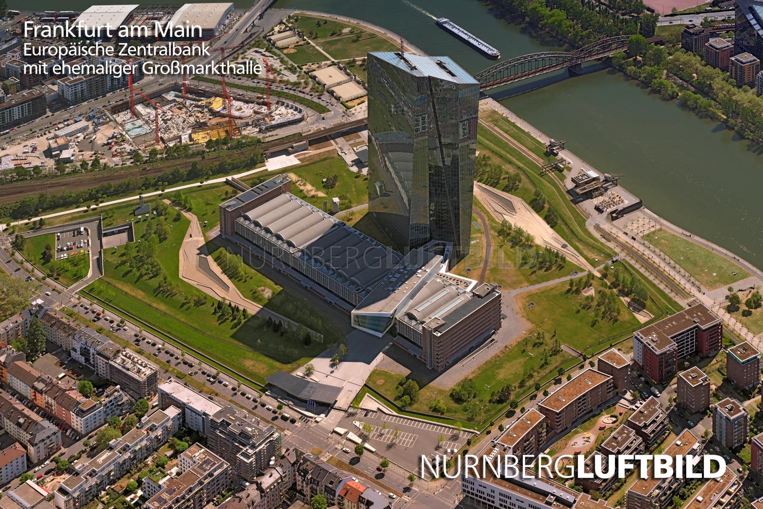 Frankfurt am Main, Europäische Zentralbank mit ehemaliger Großmarkthalle