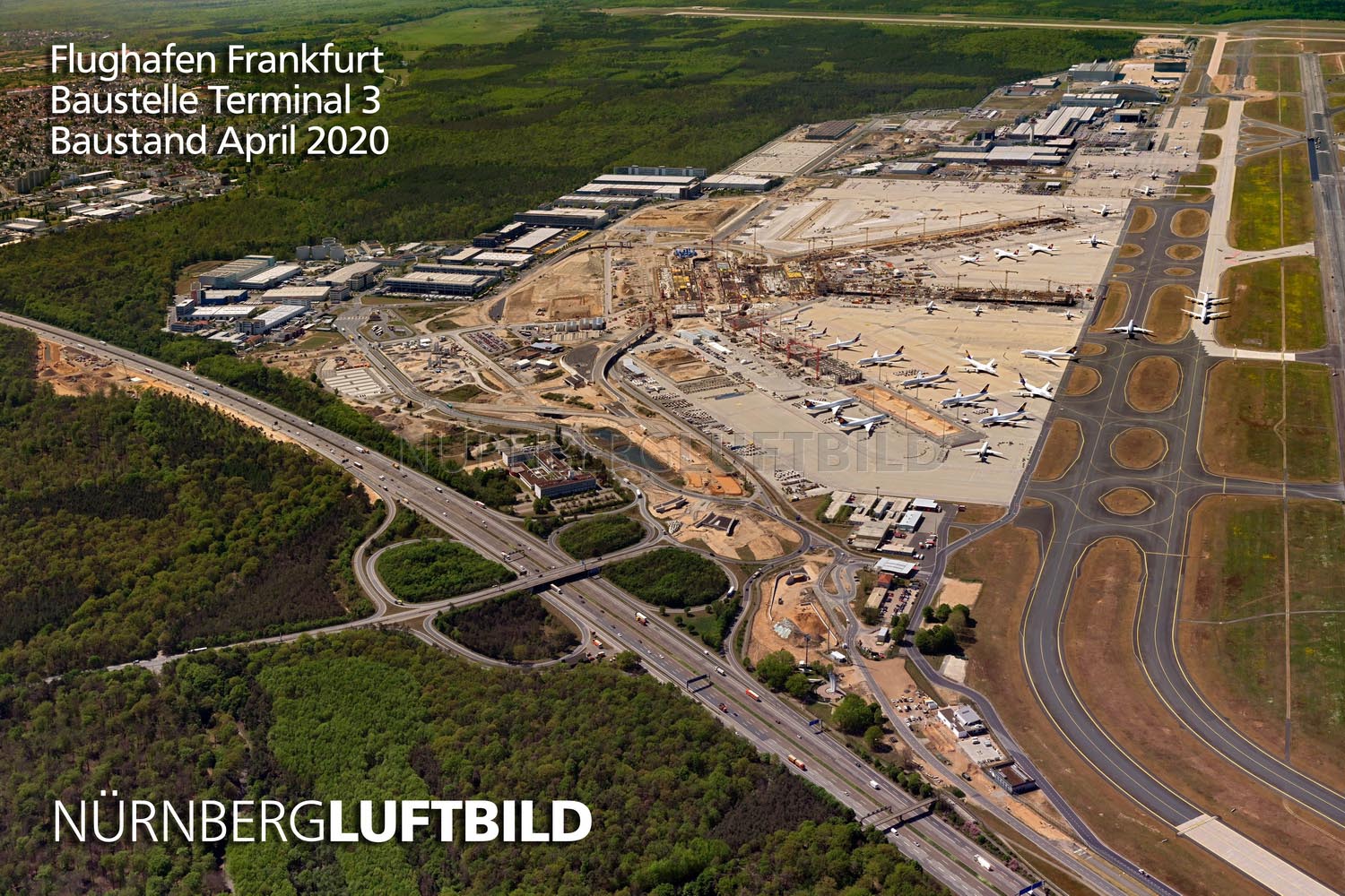Flughafen Frankfurt, Baustelle Terminal 3, Baustand April 2020