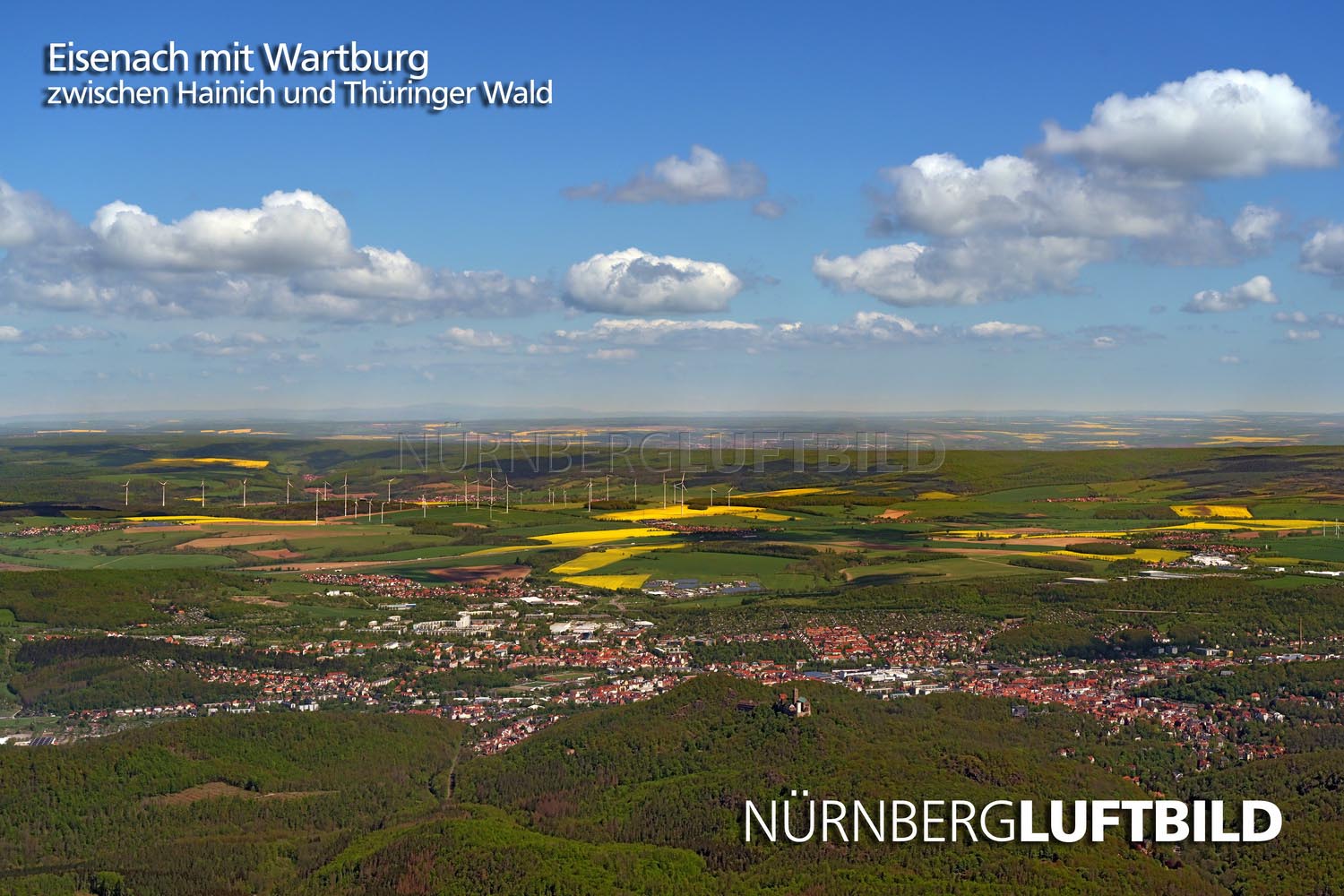 Eisenach mit Wartburg zwischen Hainich und Thüringer Wald