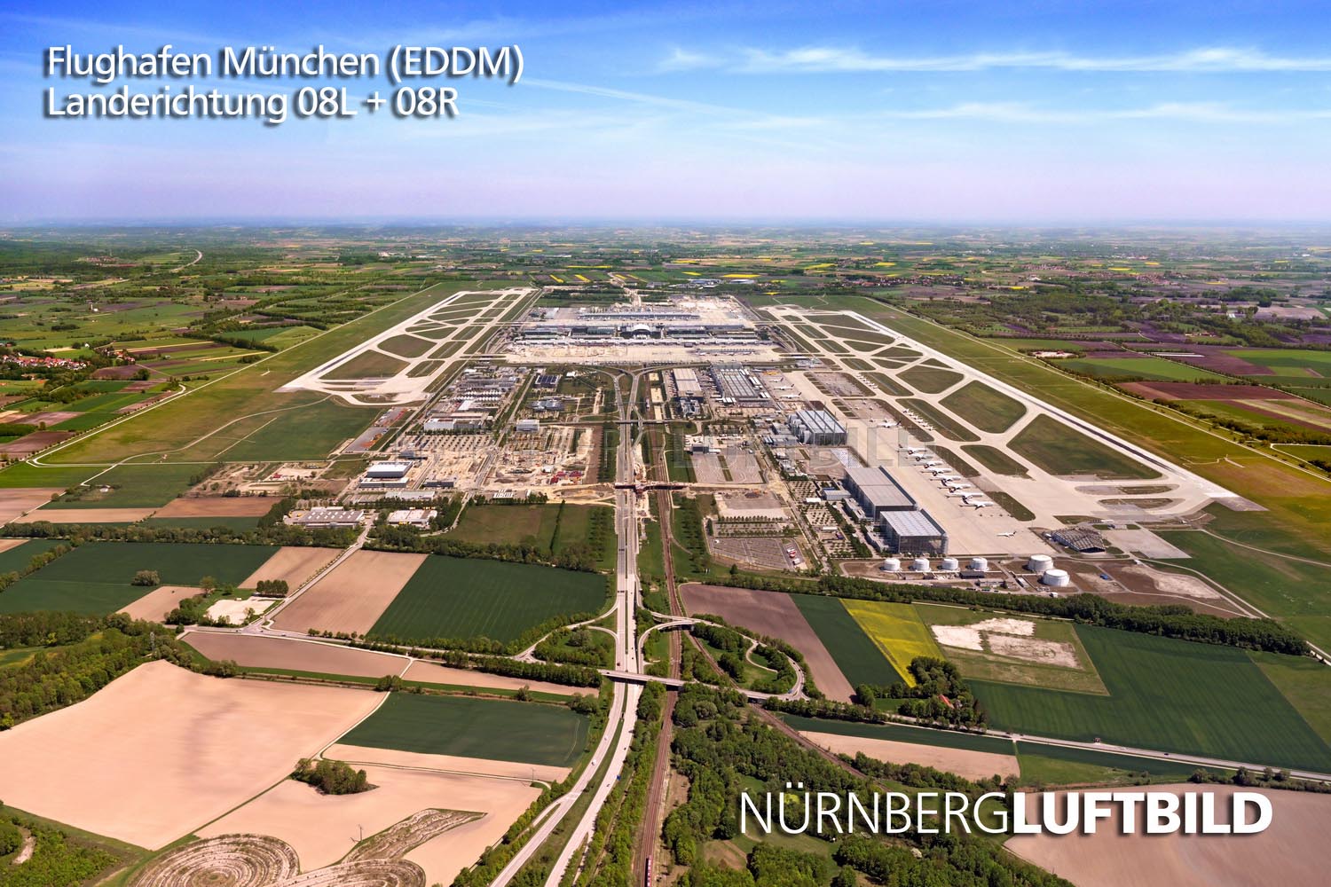 Flughafen München (EDDM), Landerichtung 08L + 08R
