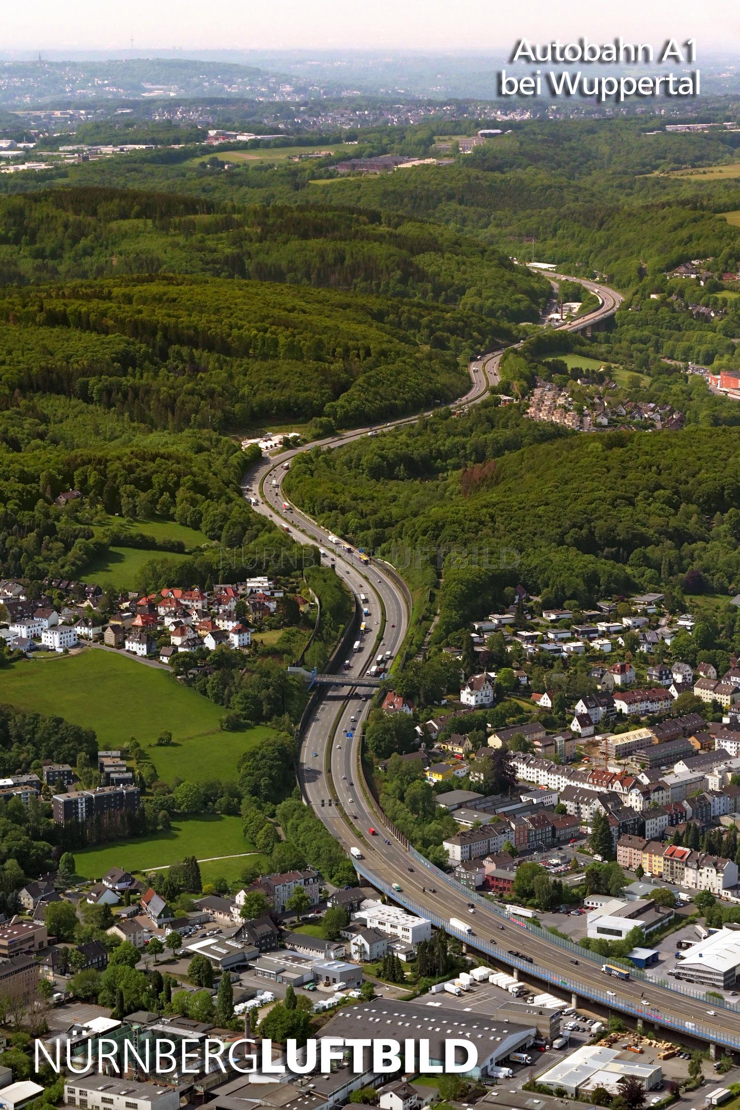 Autobahn A1 bei Wuppertal