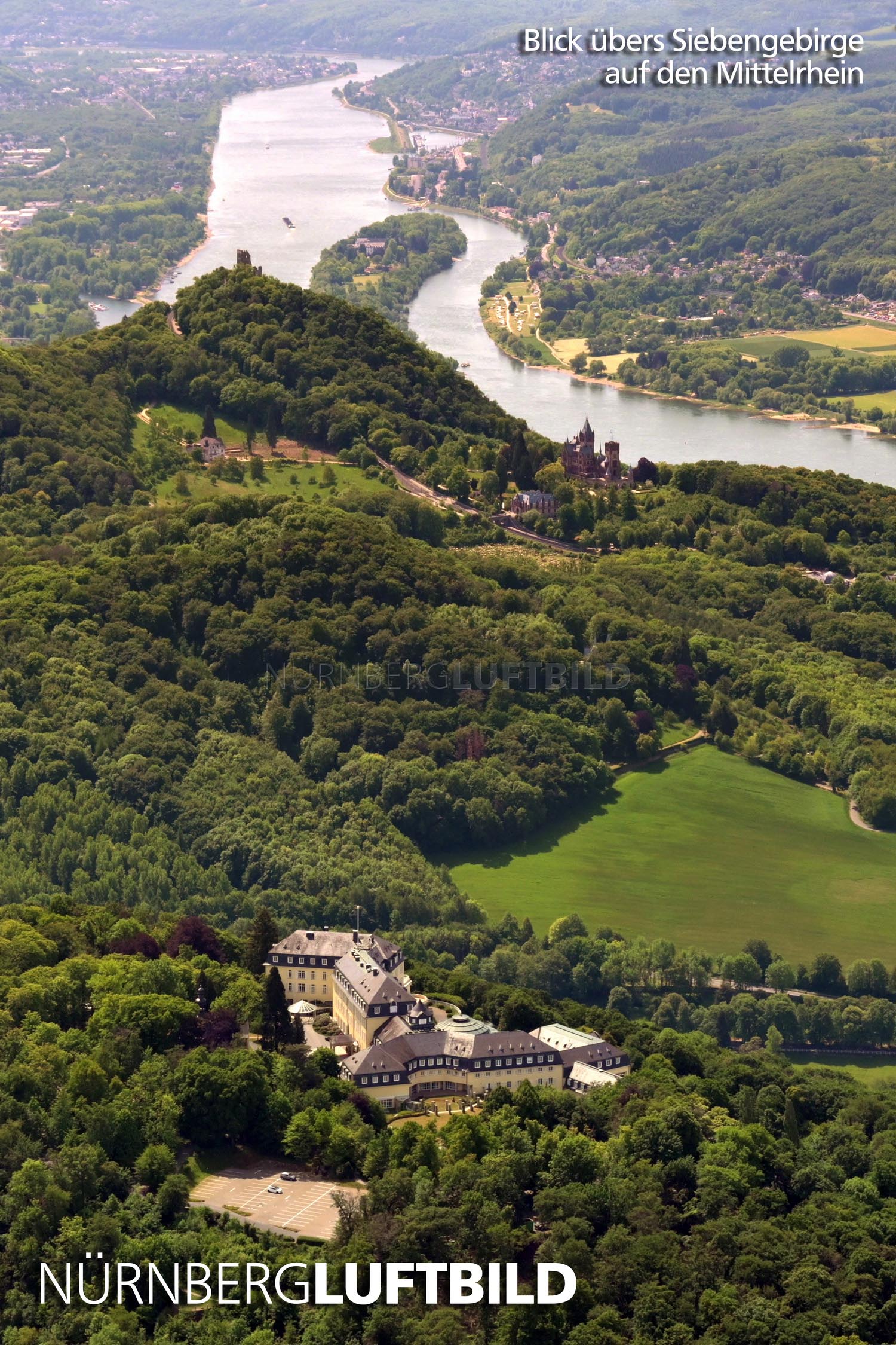 Blick übers Siebengebirge auf den Mittelrhein