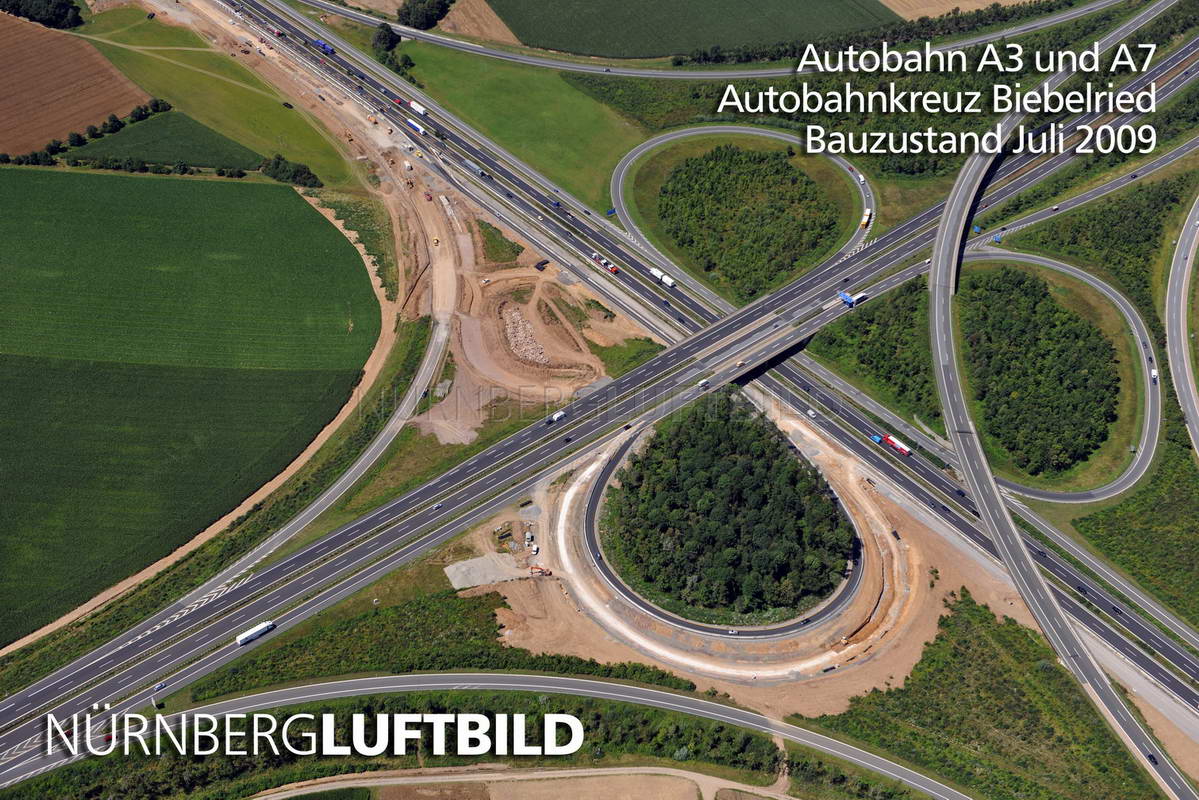 Autobahnkreuz Biebelried, Luftaufnahme