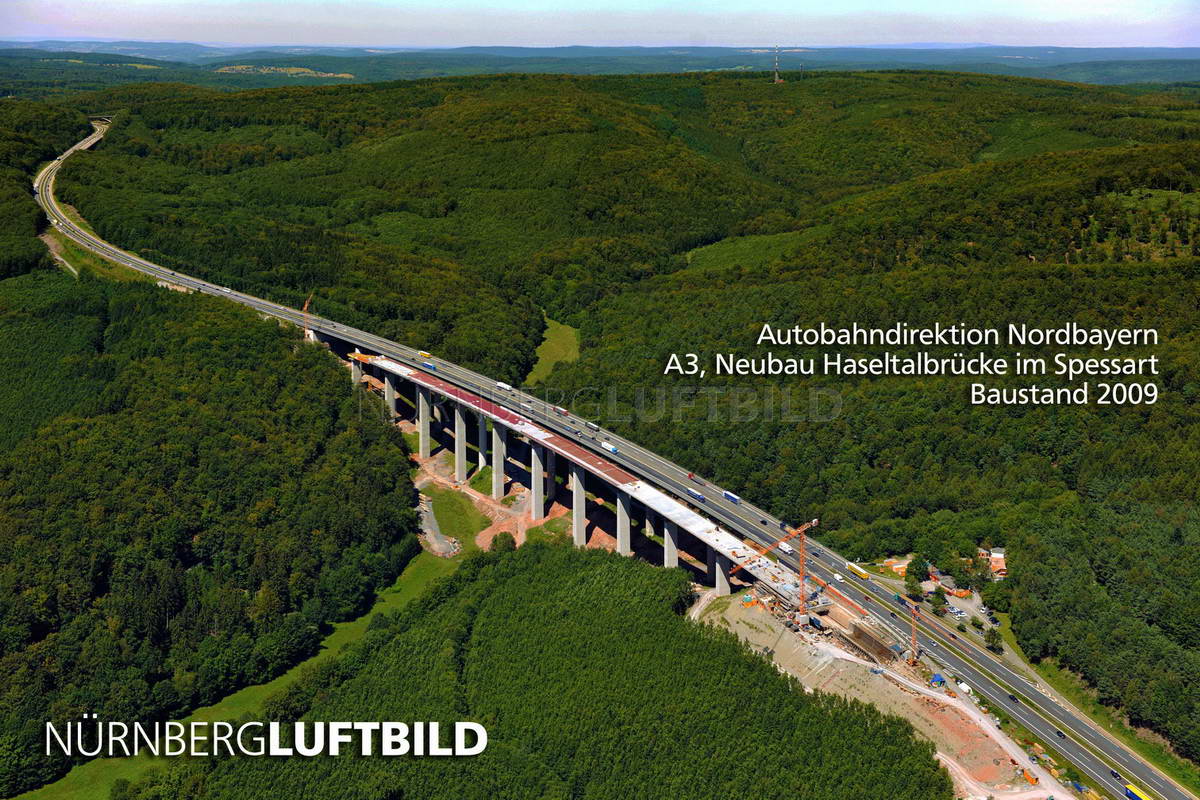 Haseltalbrücke im Spessart, Luftaufnahme