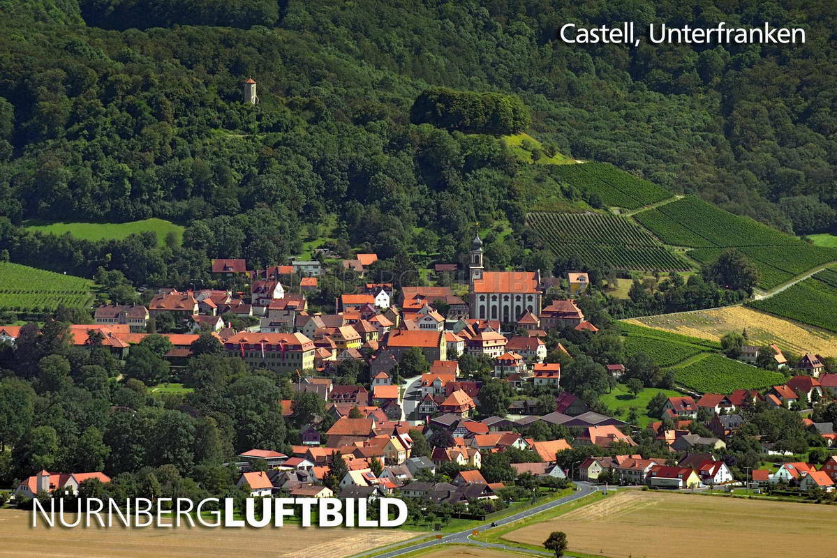 Castell in Unterfranken, Luftaufnahme